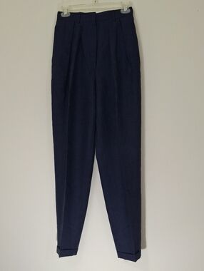 Vintage Britches Of Georgetowne Navy Keaton Chase Pleated Dress Pants. Size 6